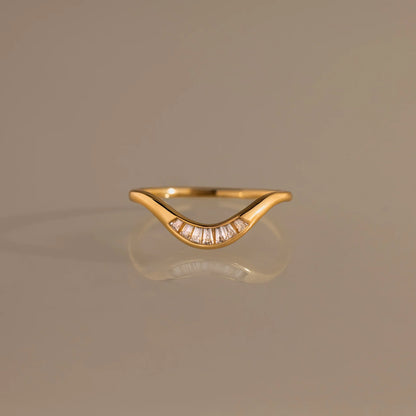 Crescent Wave Diamond Band
