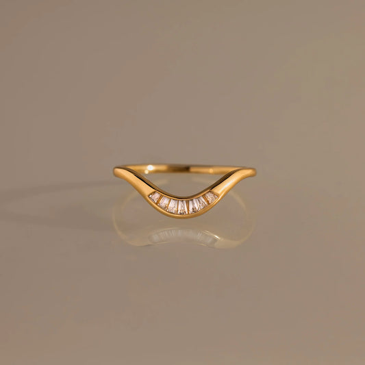 Crescent Wave Diamond Band